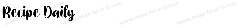 Recipe Daily字体转换